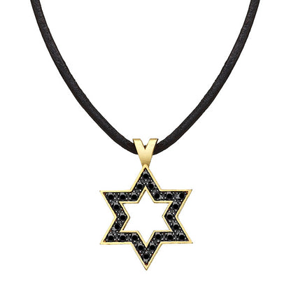 Star of David set with Black Diamonds